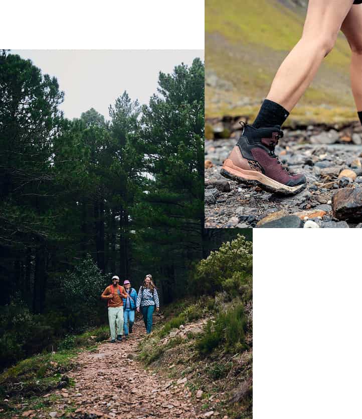 Collage aus Menschen mit Lowa Schuhen