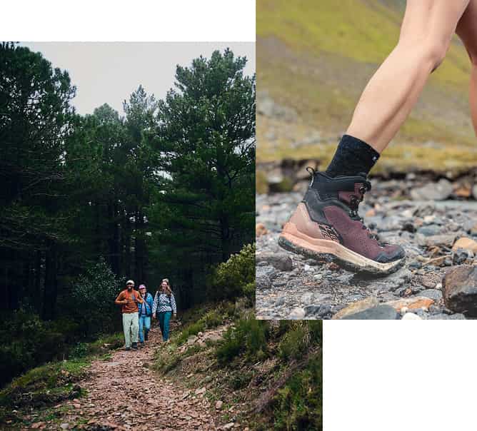 Collage aus Menschen mit Lowa Schuhen