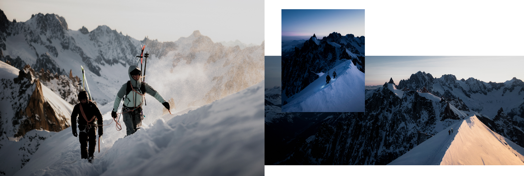 Collage an verschiedenen Berg-Szenen