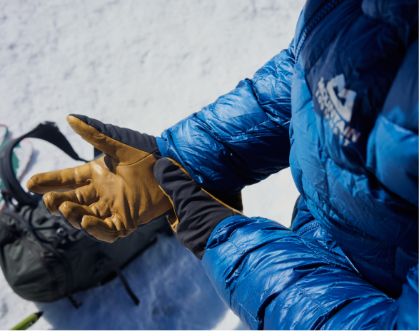 Personen mit Handschuhen