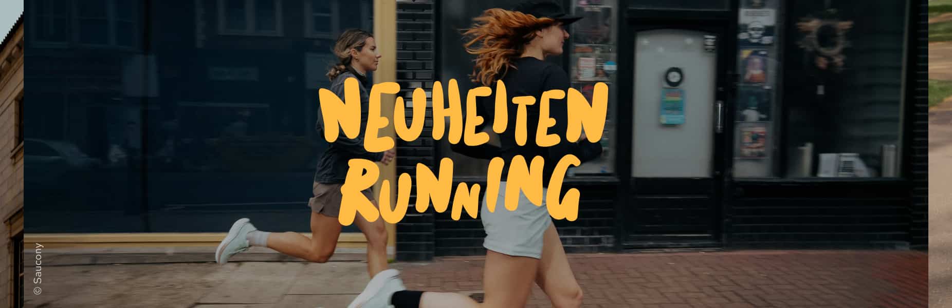 Läuferin und Aufschrift 