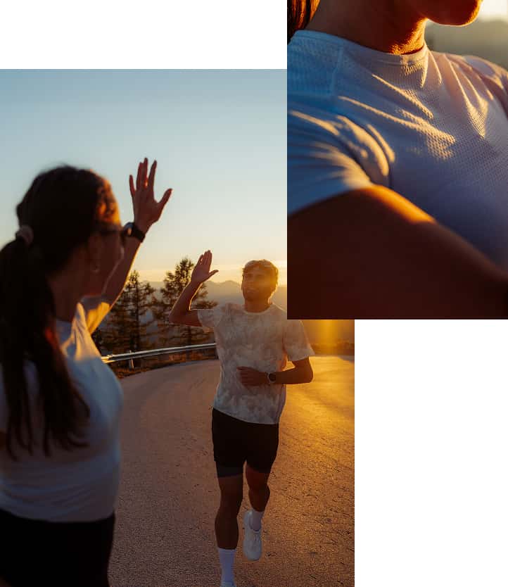 Collage von Personen mit Odlo Bekleidung