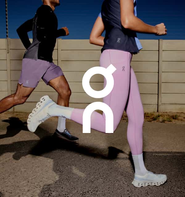 Zwei Läufer*innen und On Logo