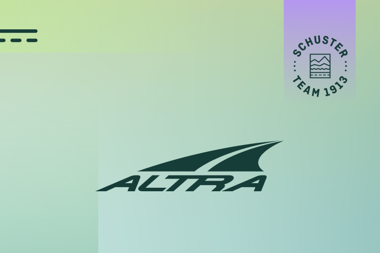 Grüner Hintergrund und Altra Logo