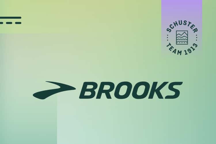 Brooks Logo auf grünem Hintergrund