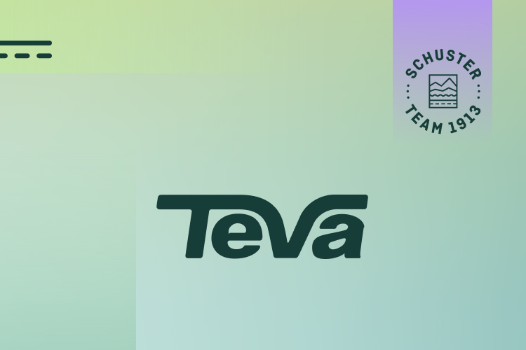 Grüner Hintergrund mit Teva Logo