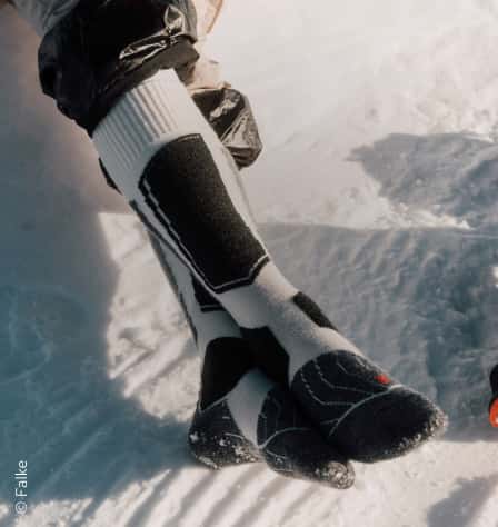 Skisocken in der Nahaufnahme