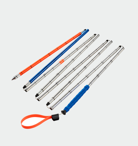 Zusammengeklappte Lawinensonde