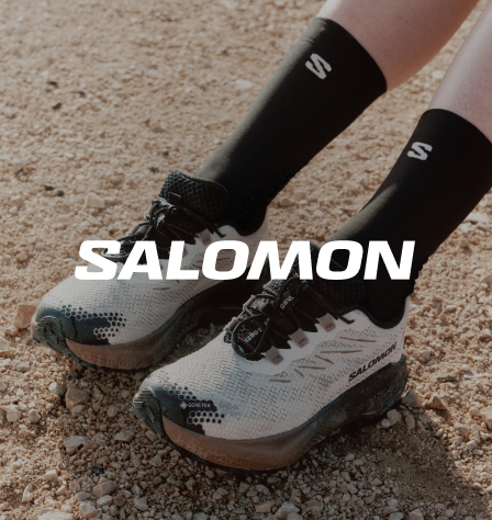 Trailrunningschuhe und Salomon Logo