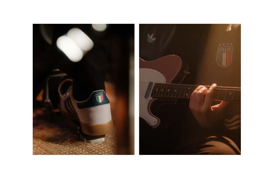 Bilder von Schuh mit Italien-Flagge und Gitarre