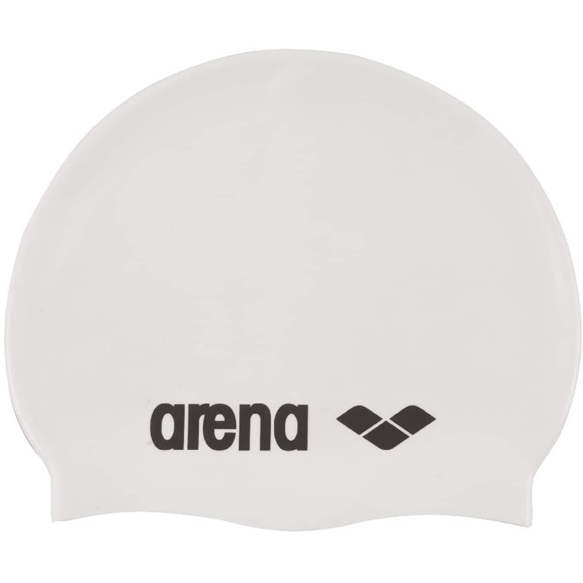 Classic Silicon Badekappe Weiß_15__WHITE-BLACK | one size