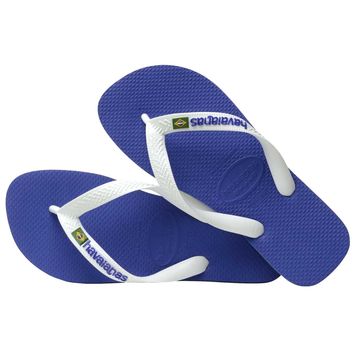 Havaianas Brasil Logo Herren Badeschuhe (Blau 43-44 Größe) z_old_Zehentrenner