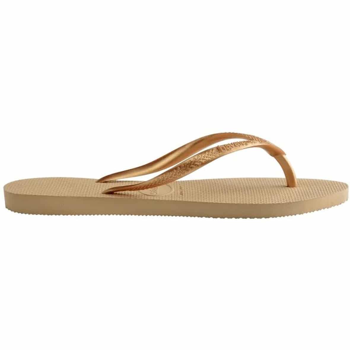 Havaianas Slim Damen Badeschuhe (Gold 35-36 EU) z_old_Zehentrenner