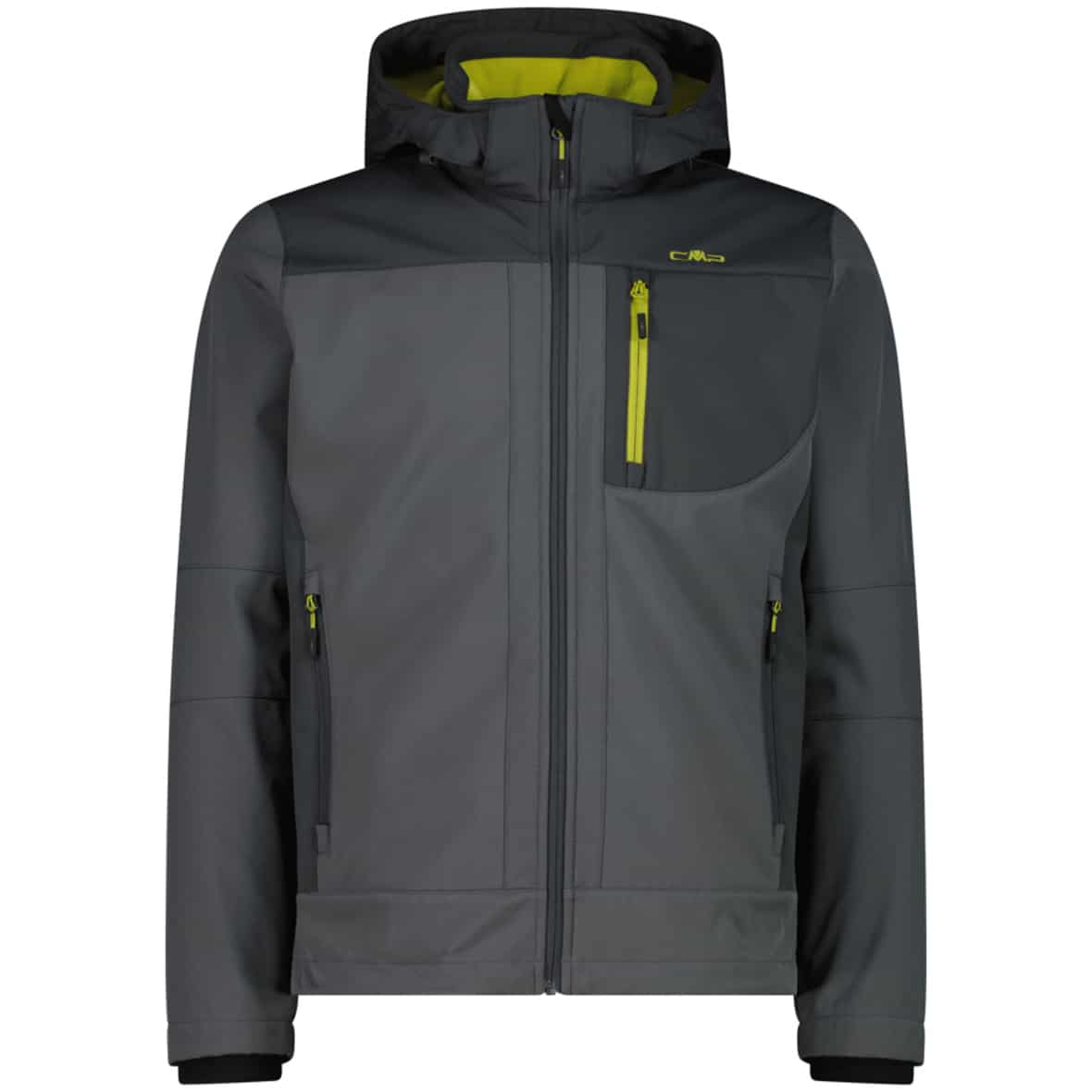 Zip Hood Herren Softshelljacke Grau_00FZ | 46