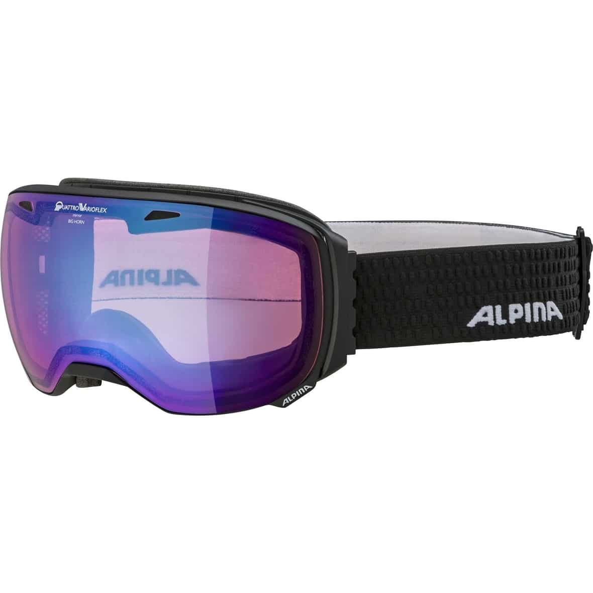 Alpina Big Horn QVMM Herren Skibrille (Schwarz One Size) Skibrillen