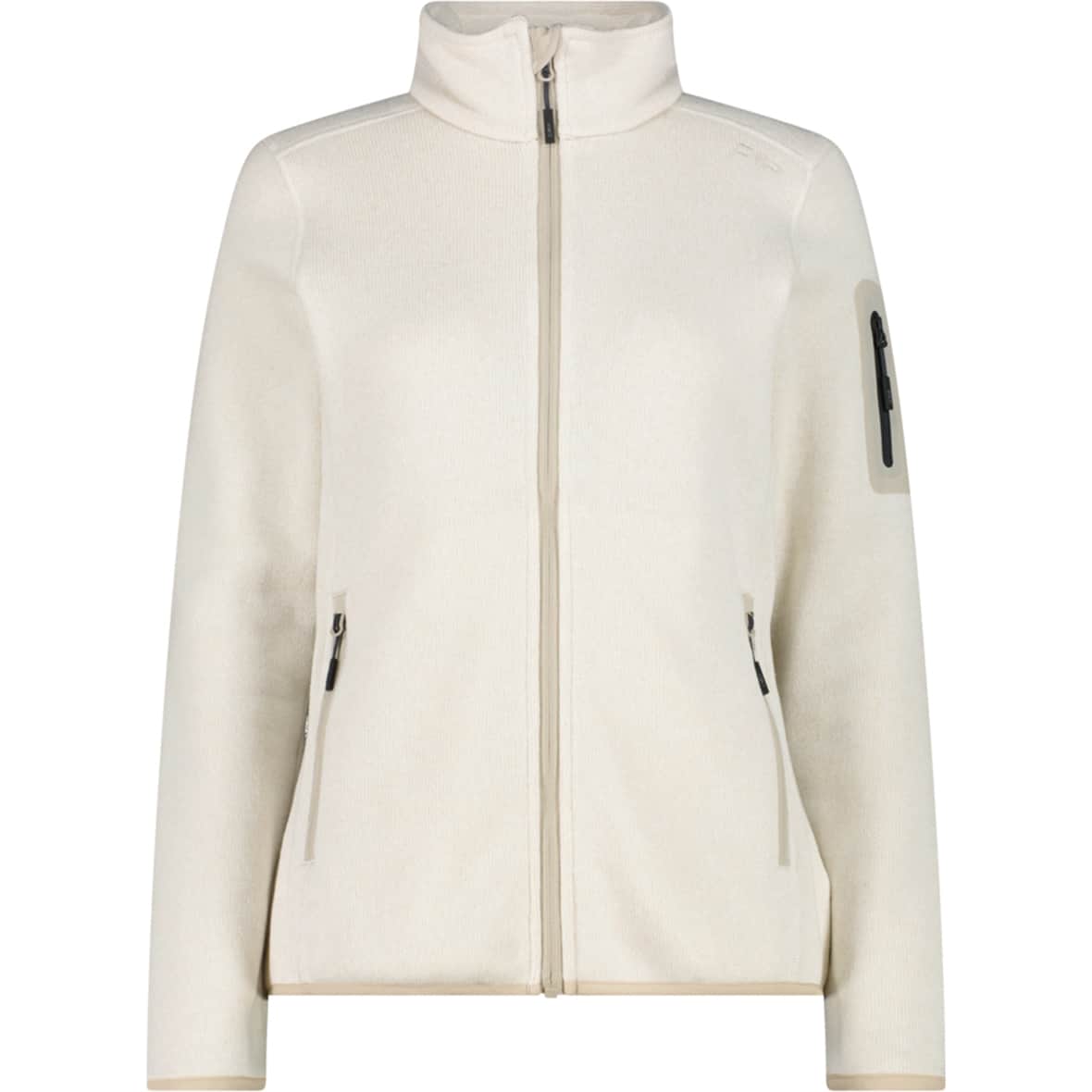 Knit-Tech Melange Damen Fleecejacke Beige_03XZ | 38