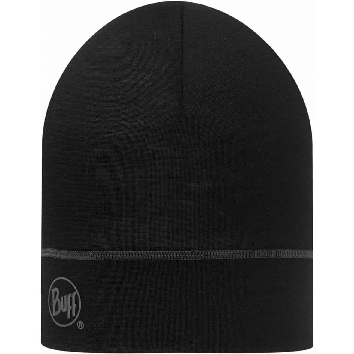 Merino Wool 1 Layer Hat Buff Solid Herren Mütze Schwarz_999__BLACK | one size