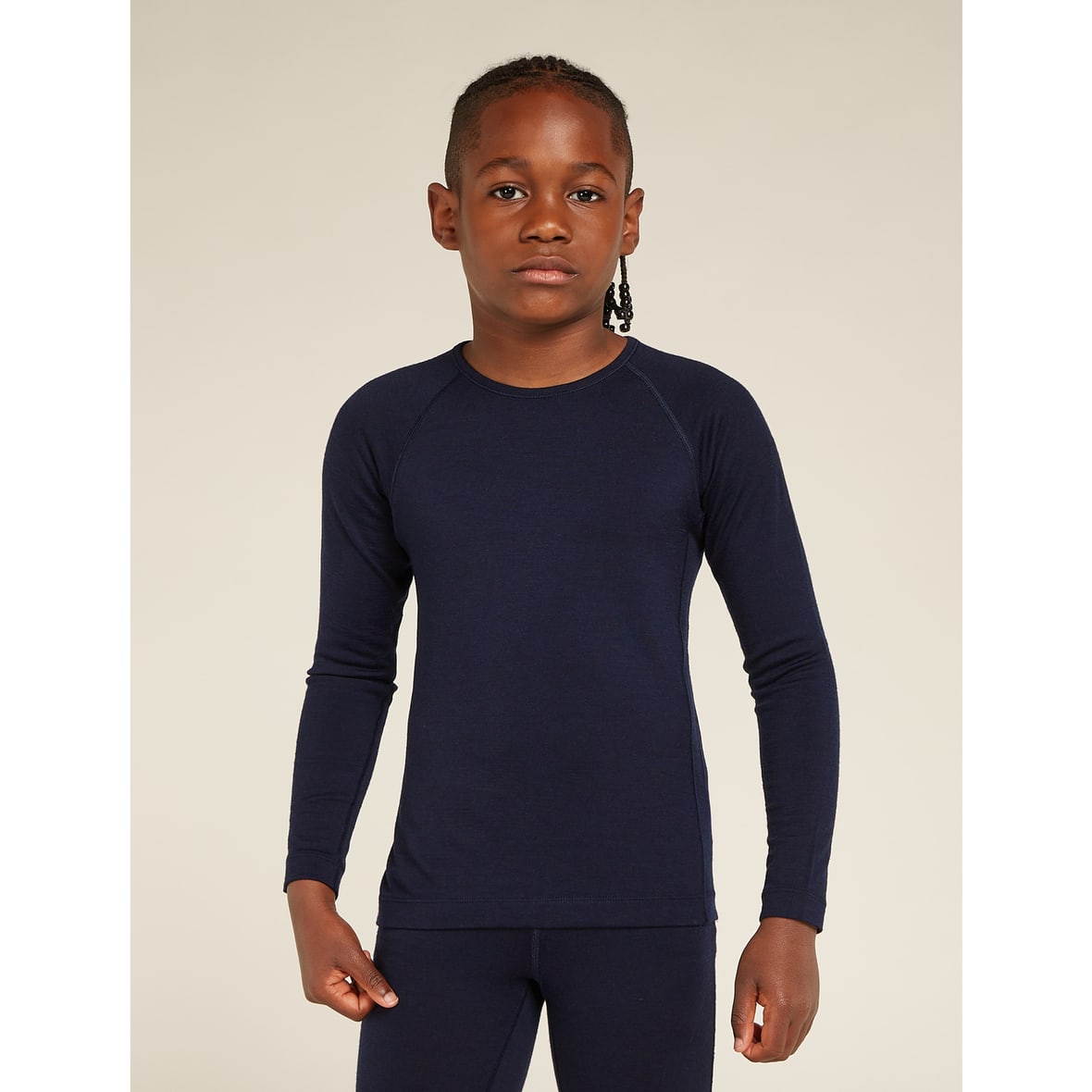 Icebreaker Kinder Kids Merino 200 Oasis LS Crewe (Dunkelblau 128 ) Fitnessbekleidung