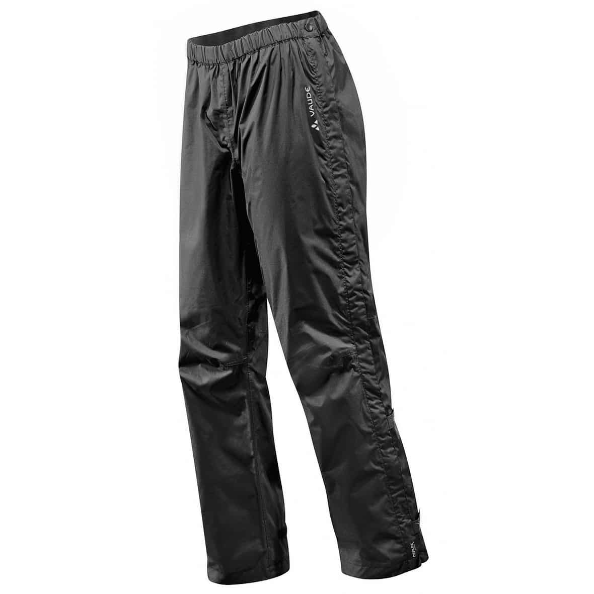 Vaude WO FLUID FULL-ZIP PANTS S/S Damen Regenhose (Schwarz 44 D) Regenhosen