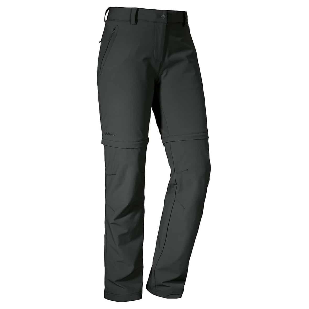 Schöffel Pants Ascona Zip Off Damen Wanderhose (Anthrazit 40 Größe) Trekkingbekleidung