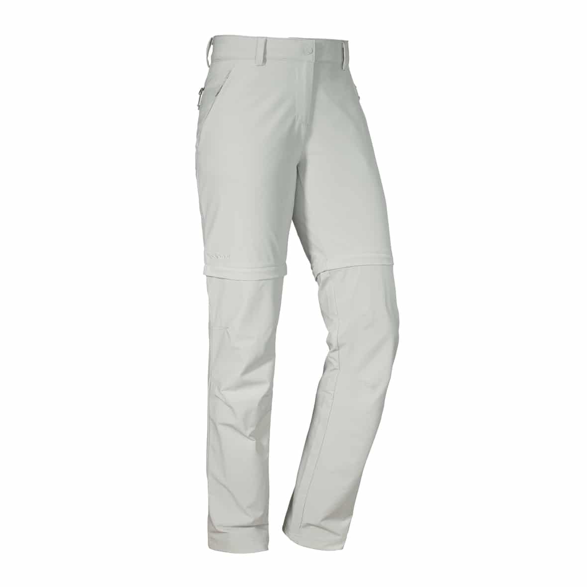 Schöffel Pants Ascona Zip Off Damen Wanderhose (Hellgrau 46 D) Trekkingbekleidung