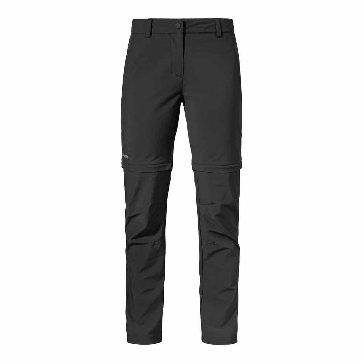 Schöffel Pants Ascona Zip Off Damen Wanderhose (Schwarz 42 Größe) Trekkingbekleidung*