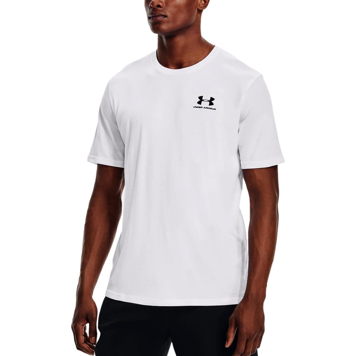 Left Chest Logo Herren T-Shirt Weiß_100 | M