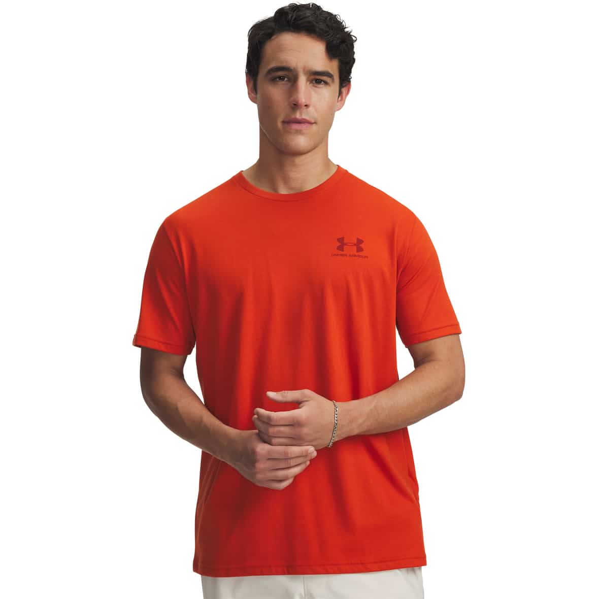 Left Chest Logo Herren T-Shirt Orange_842 | L