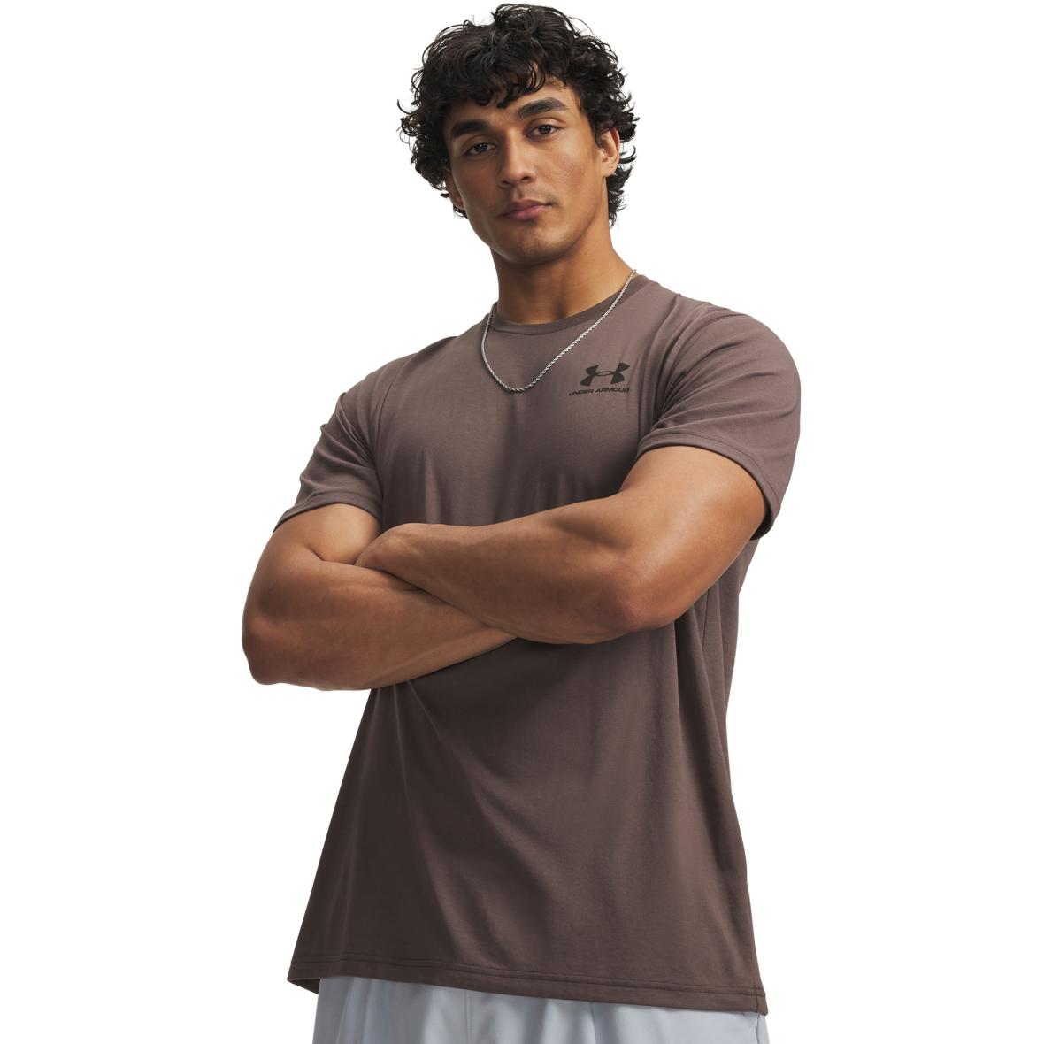 Left Chest Logo Herren T-Shirt Braun_200 | S