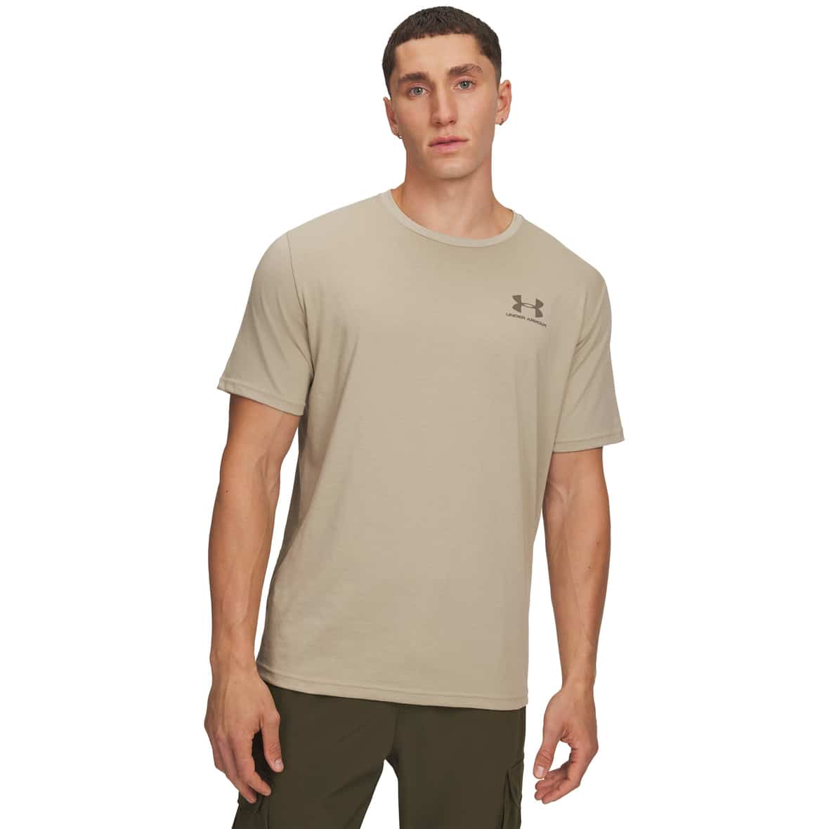 Left Chest Logo Herren T-Shirt Khaki_302 | M