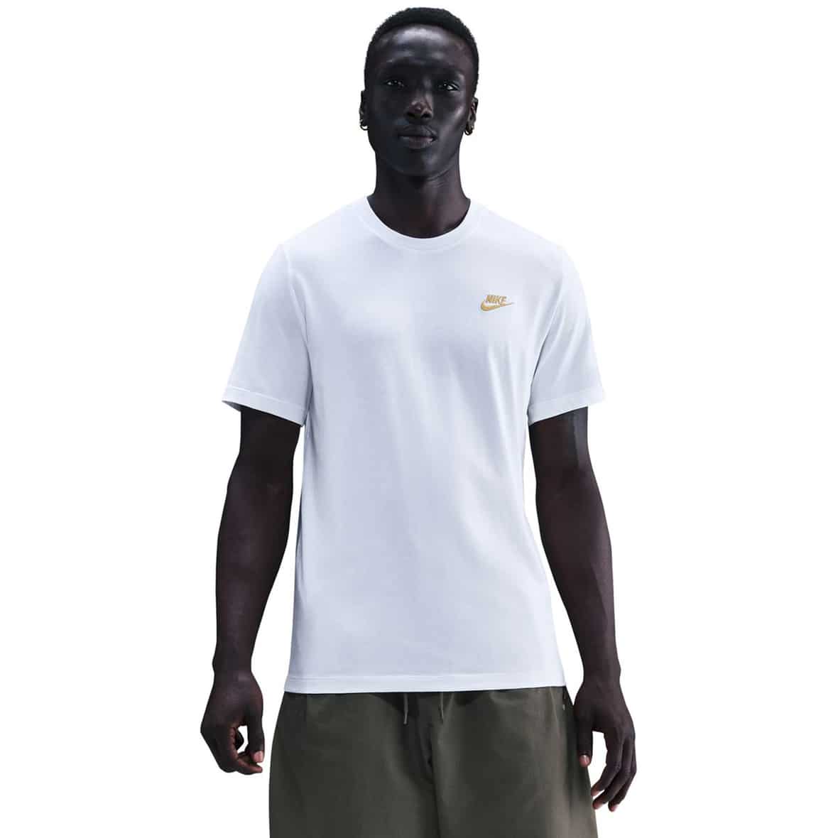 Sportswear Club Herren T-Shirt Weiß_104__WHITE/METALLIC GOLD | S