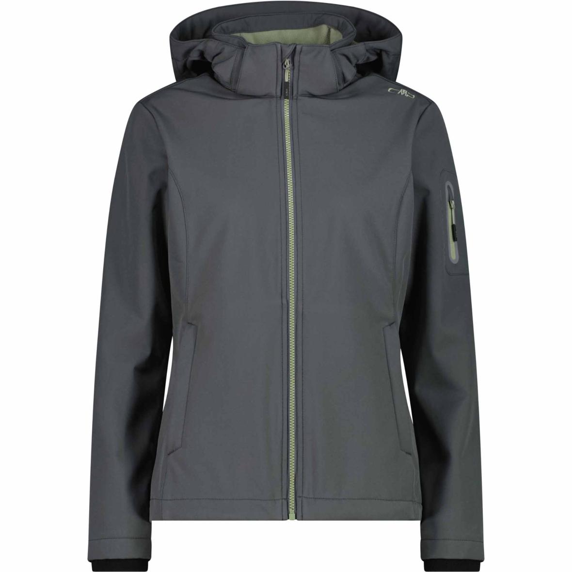 Zip Hood Damen Softshelljacke Grün_F902 | 34
