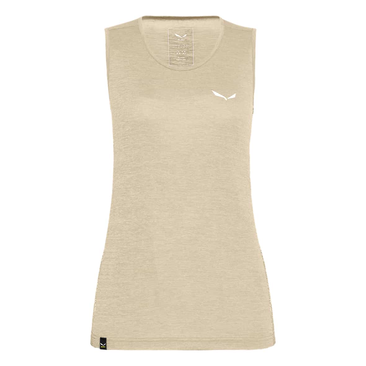 SOLIDLOGO DRY W L/S TEE Damen Longsleeve Beige_7260 | 44