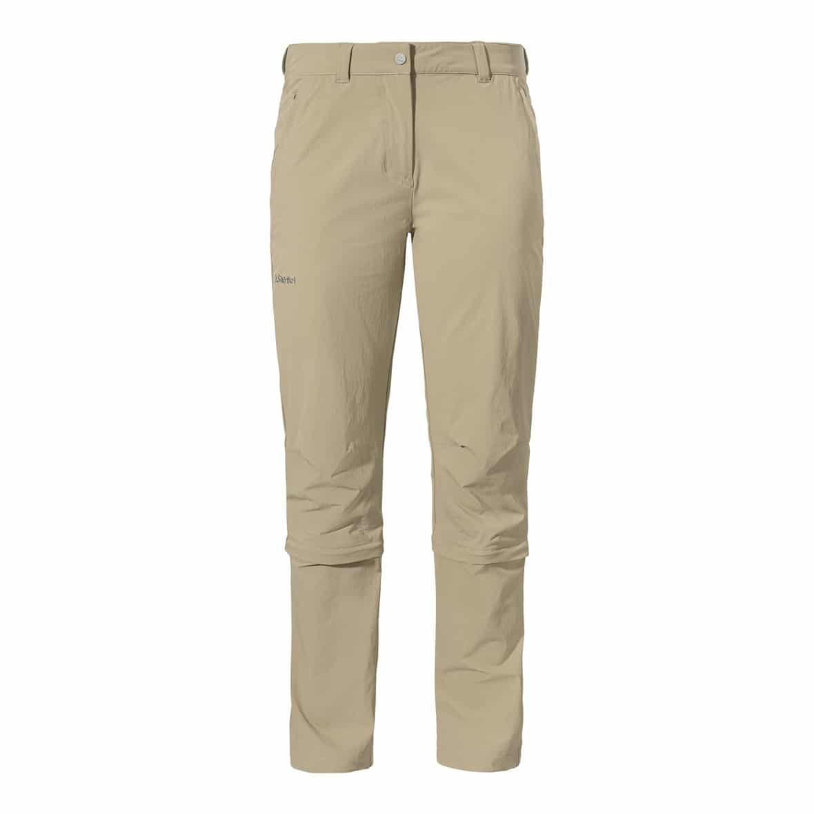 Schöffel Pants Engadin1 Zip Off Damen Wanderhose (Beige 38) Zipp-Off Hosen