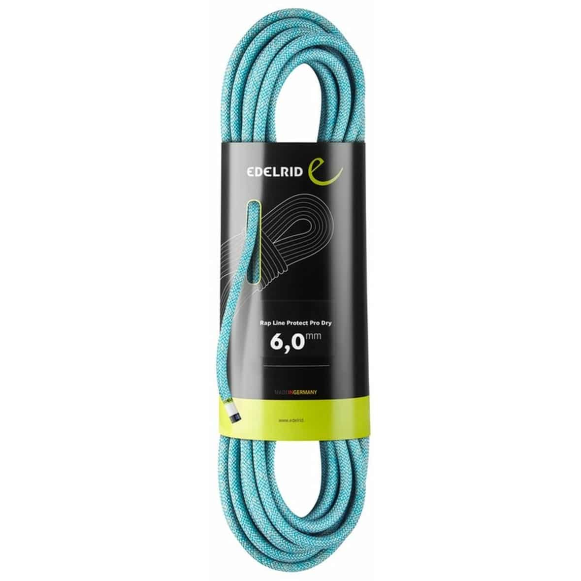 Edelrid Rap Line Protect Pro Dry 6mm Reepschnur (Blau 50 Länge in m) Schlingen