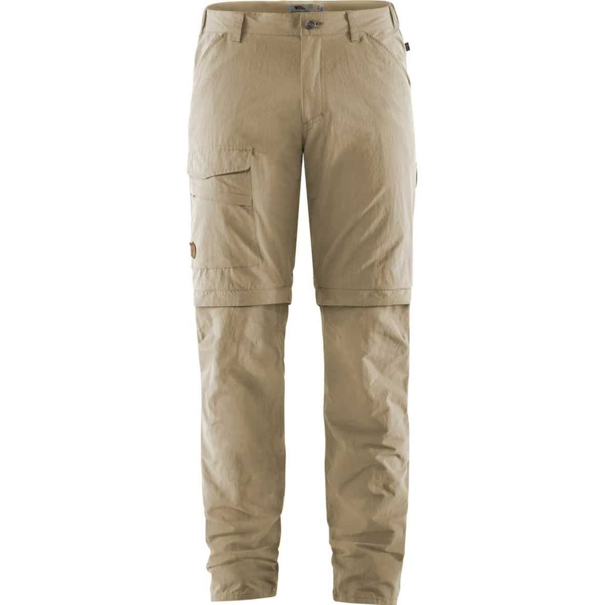 Fjällräven Travellers MT Zip-off Trs M Herren Wanderhose (Beige 56 D) Wanderhosen