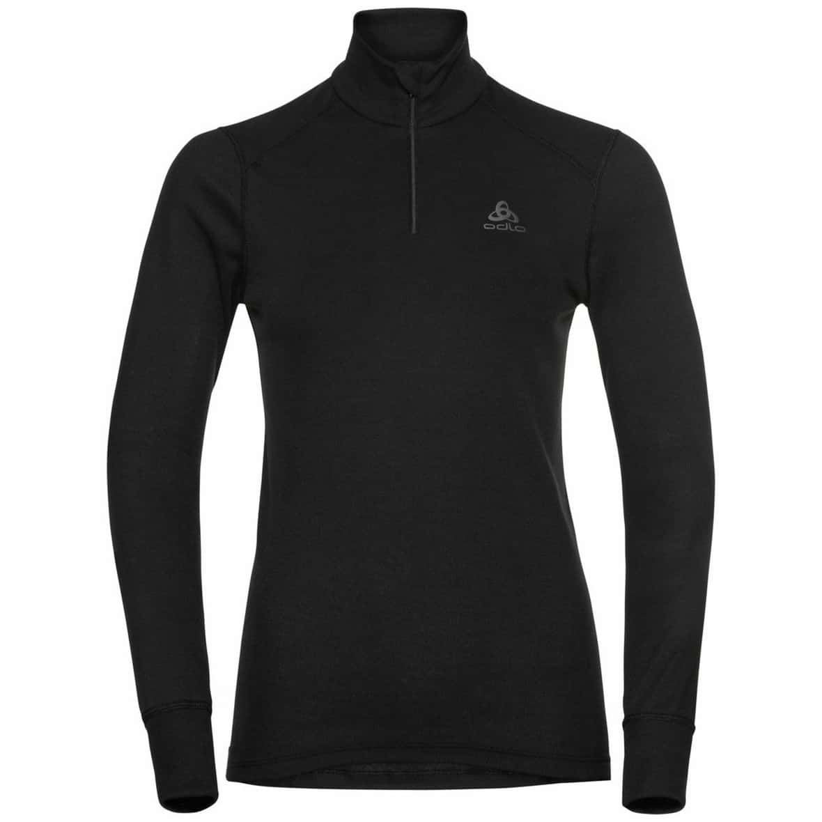 Odlo Active Warm ECO Bl Top Turtle Neck L/S Half Zip W Damen Funktionsshirt (Schwarz XL ) Wanderbekleidung