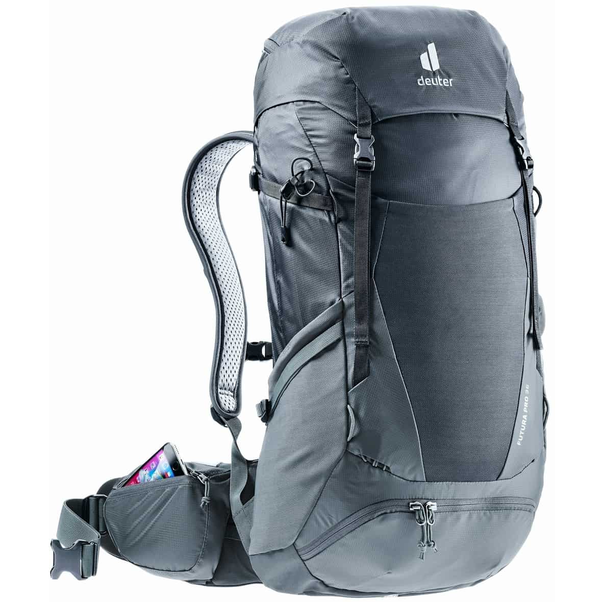 deuter Futura Pro 36 Wanderrucksack (Anthrazit one size Größe) Wanderrucksäcke