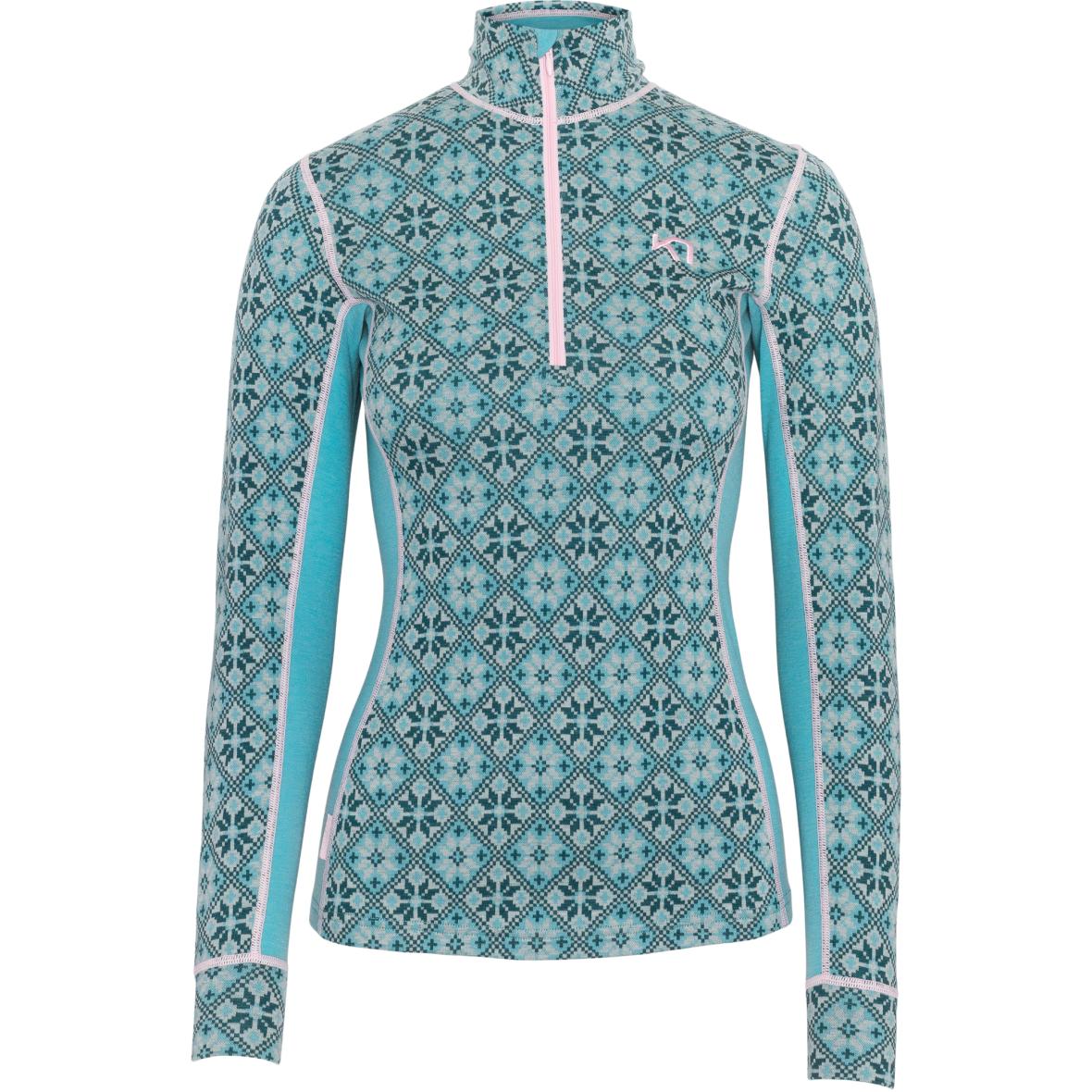 Rose Merino Half-Zip Merino 240 Damen Funktionsunterwäsche Türkis_LAGON | XS