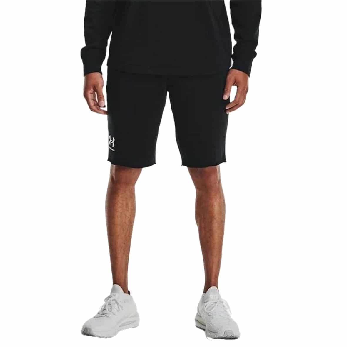 Under Armour Rival Terry Short Herren Shorts (Schwarz M) Fitnessbekleidung