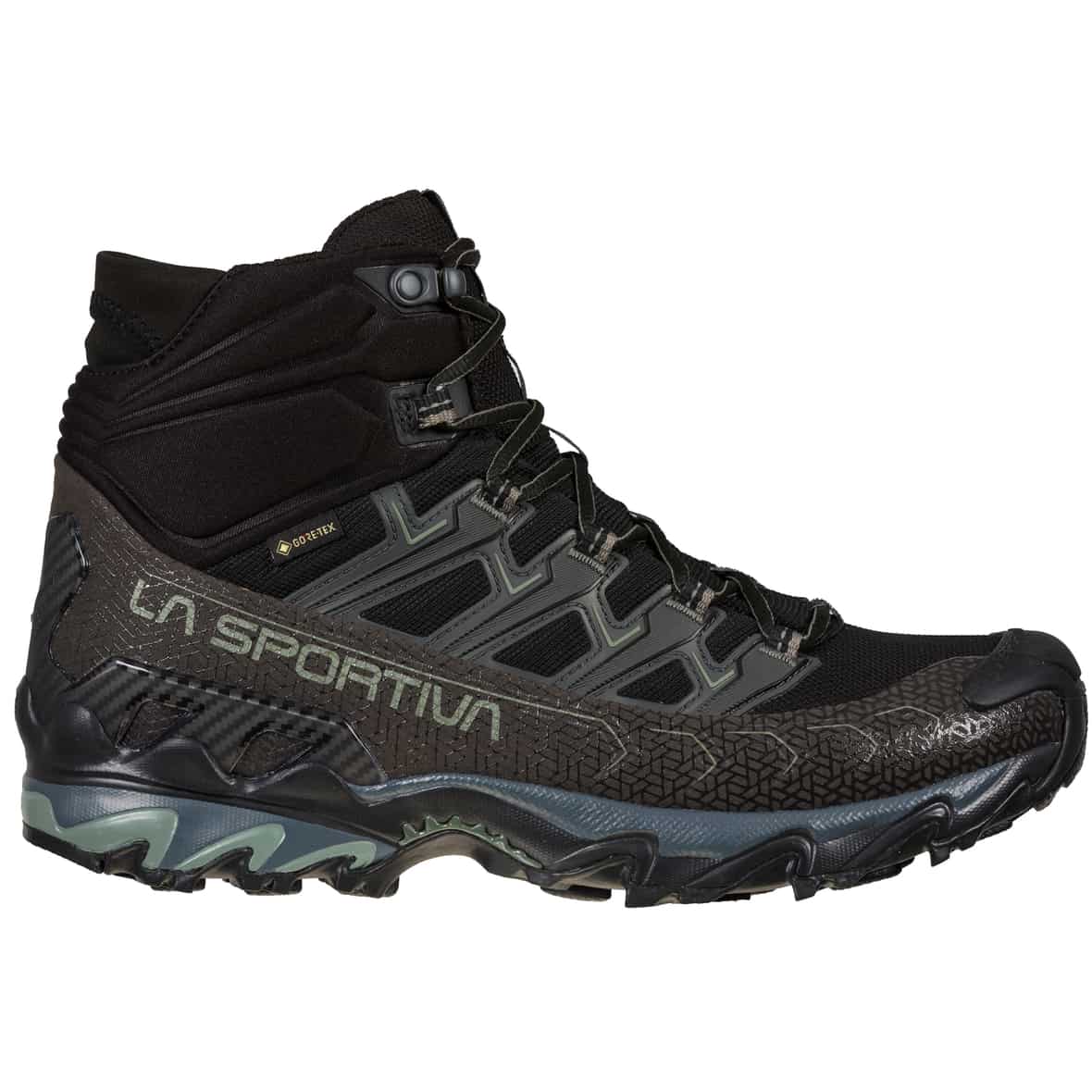 La Sportiva Ultra Raptor II Mid Wide GTX Herren Multifunktionsschuhe (Schwarz 45 EU)  Typ AB (Leichtwanderstiefel) Trekk