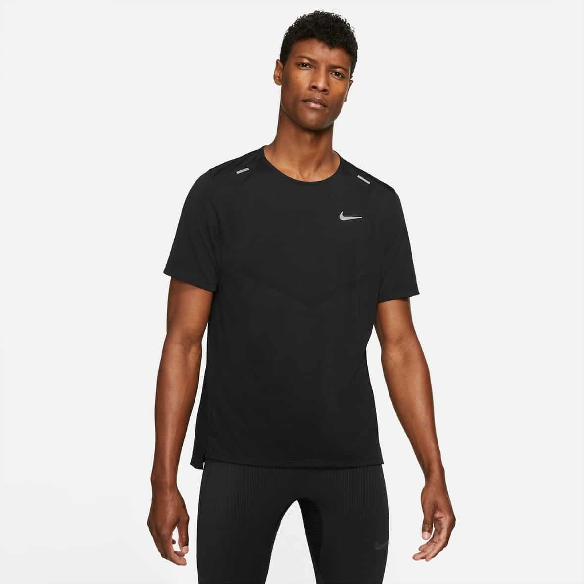 M NK Dri-Fit Rise 365 SS Top Herren Laufshirt Schwarz_013__BLACK/REFLECTIVE SILV | XXL