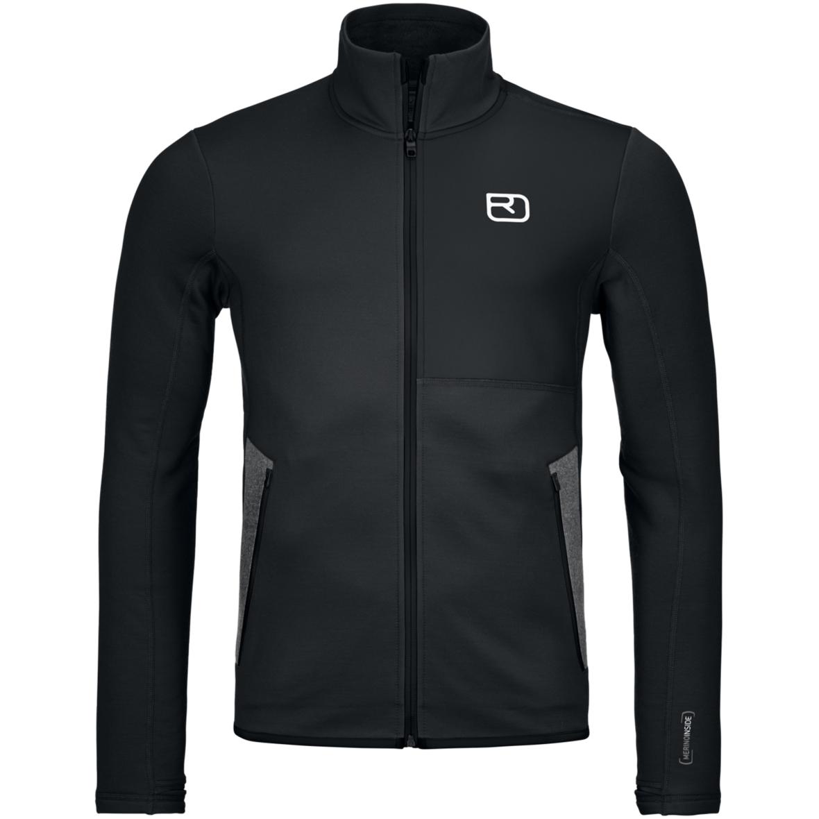 Fleece Herren Fleecejacke Schwarz_O00049 | XXL