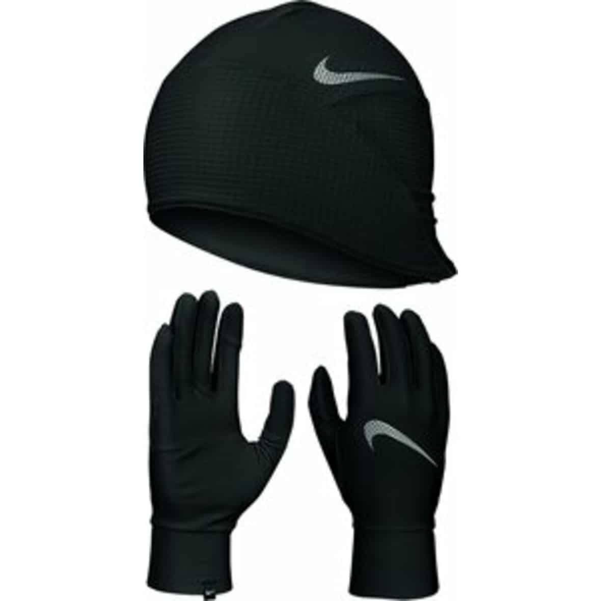 Nike Mens Essential Running Hat and Glove Set Herren Laufhandschuhe (Schwarz S/M ) Skitourenbekleidung