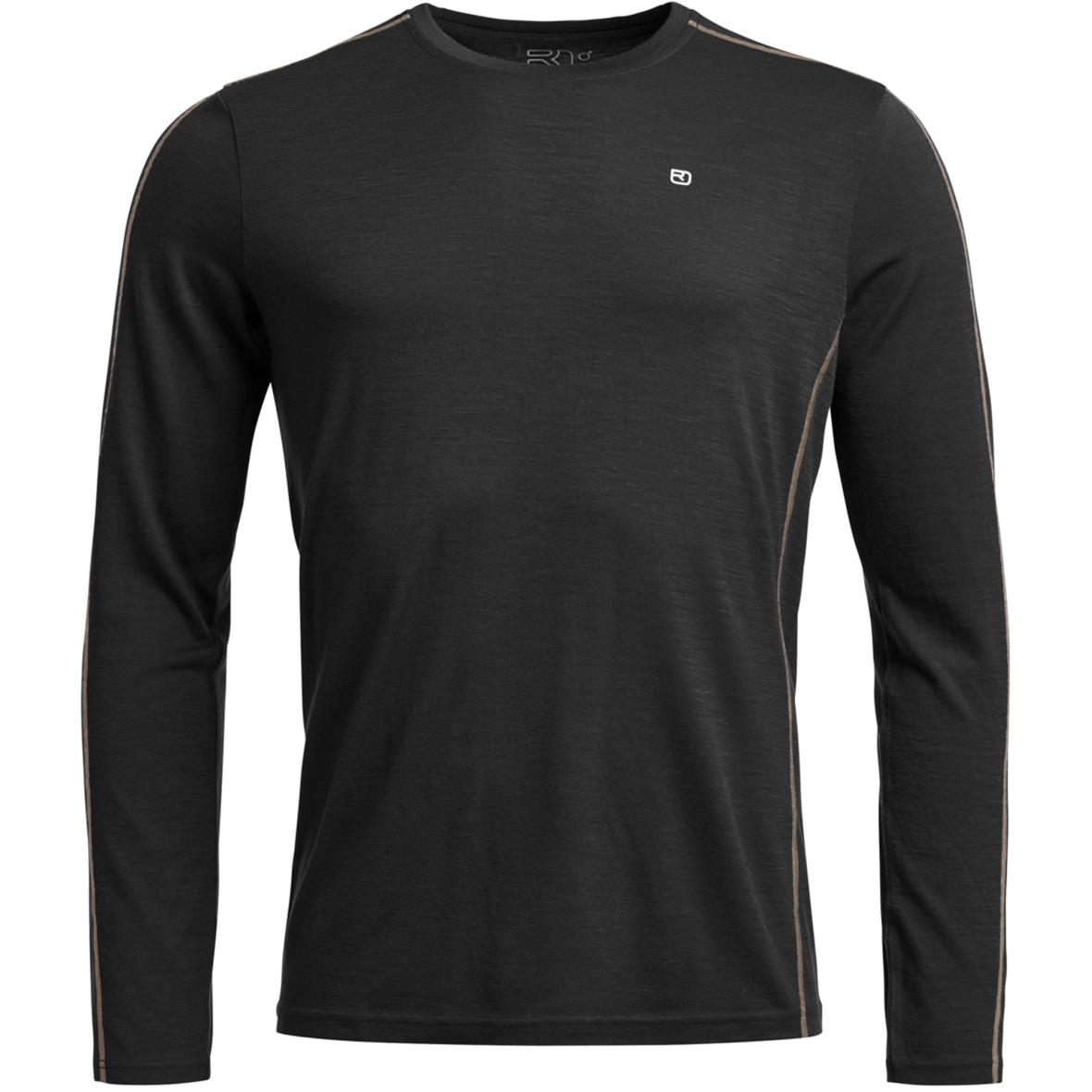 185 Rock Wool Long Sleeve Herren Funktionsunterwäsche Schwarz_O00049 | XL