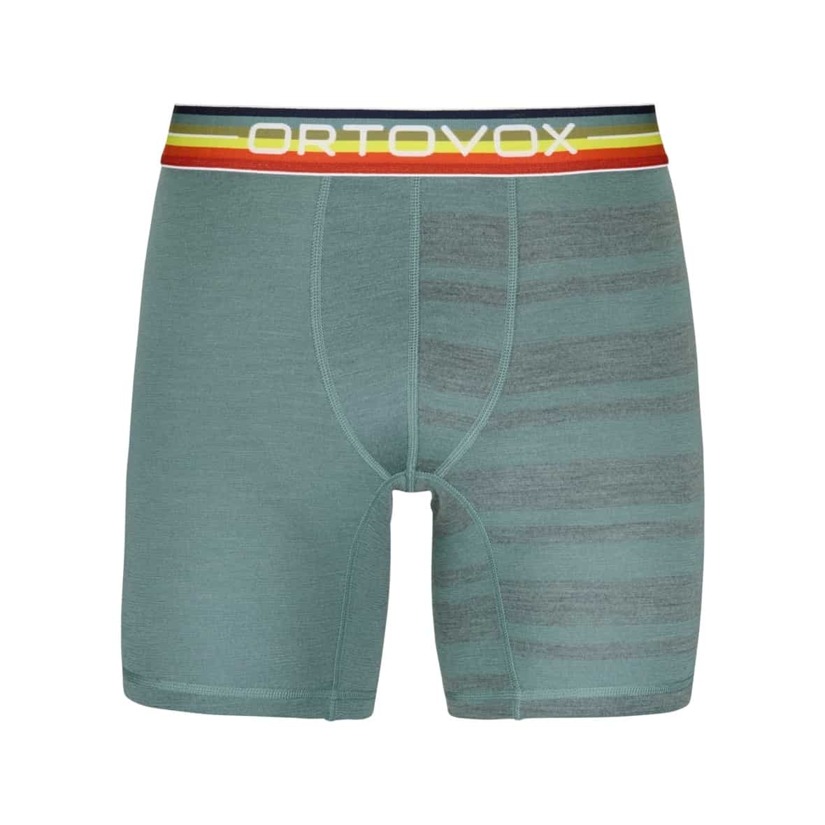 Ortovox 185 Rock'n'Wool Boxer M Herren Funktionsunterhose (Petrol L ) Unterhosen