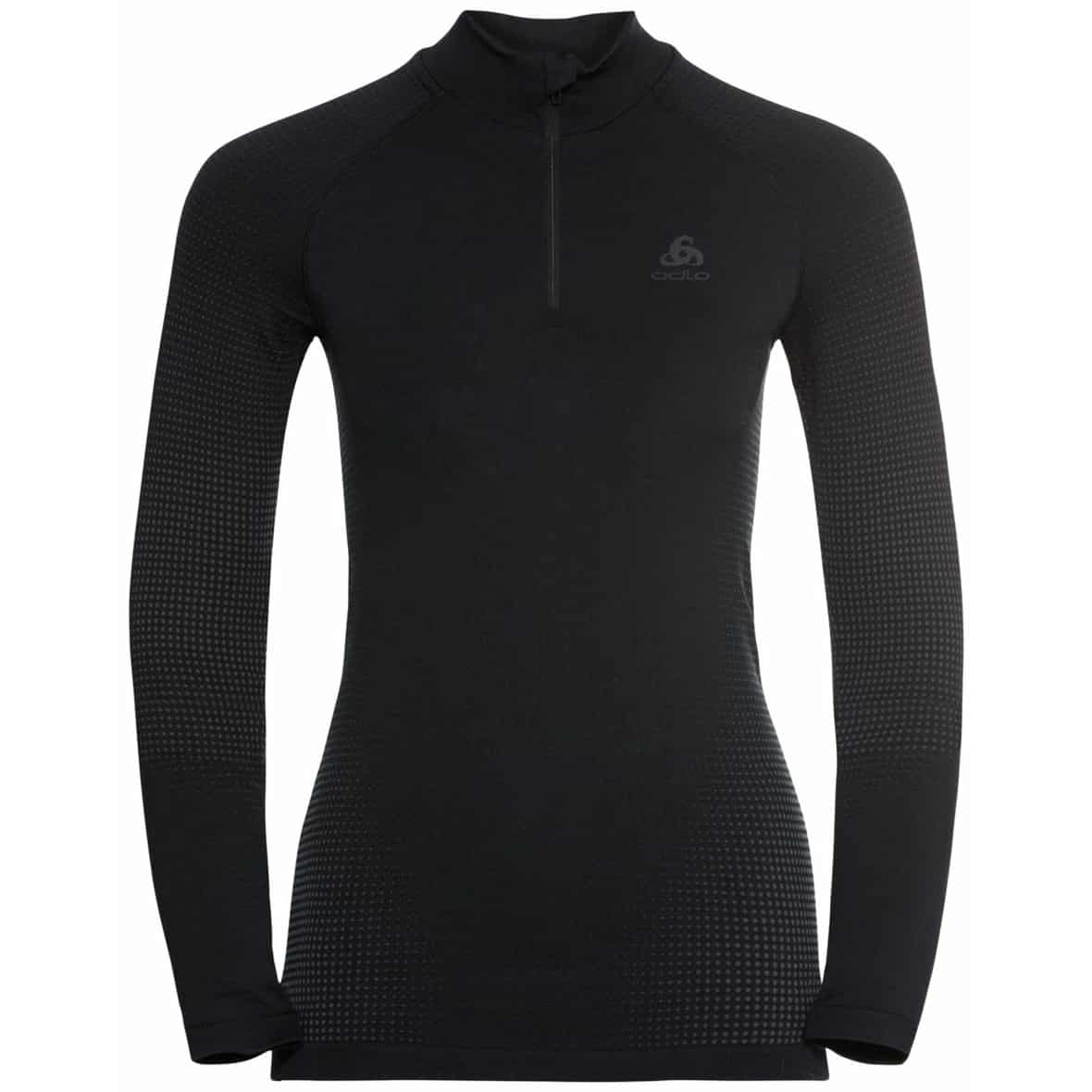 Odlo Performance warm Bl Top Turtle Neck L/S Half Zip W Damen (Schwarz M ) Skiunterwäsche