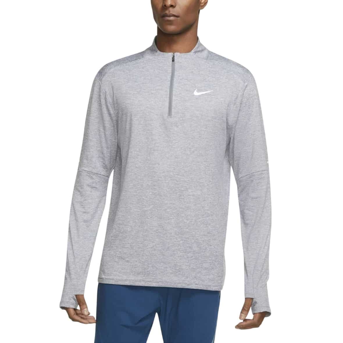 Nike M NK Dri-Fit E Top Half-Zip Herren Laufshirt (Grau XXL ) Laufbekleidung