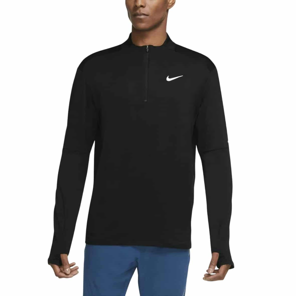 Nike M NK Dri-Fit E Top Half-Zip Herren Laufshirt (Schwarz S ) Laufbekleidung