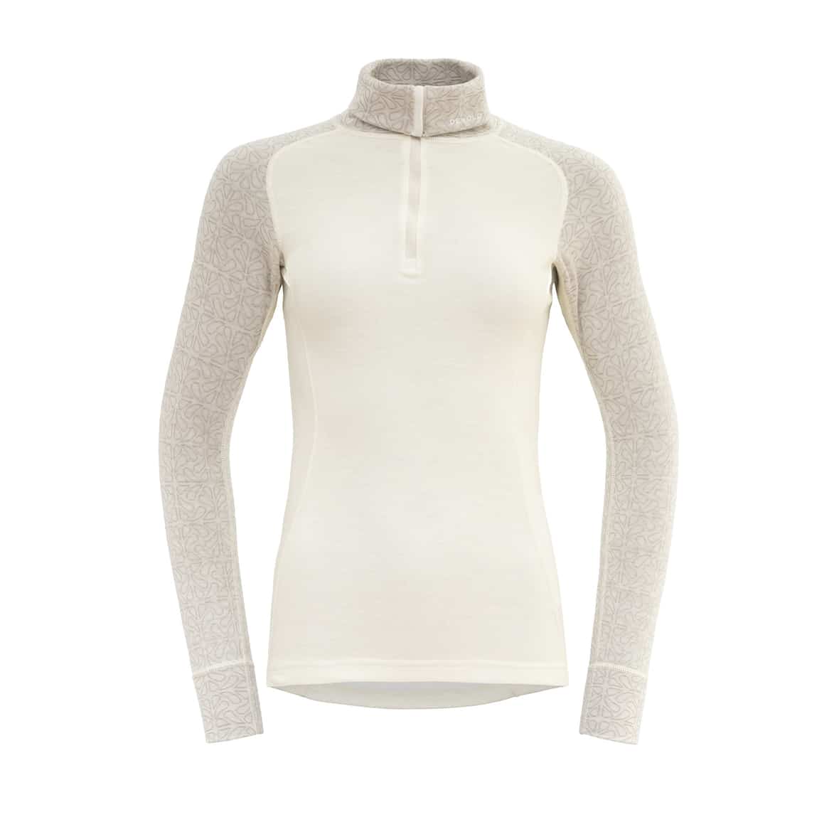 Devold of Norway Duo Active Merino 205 Zip Neck W Damen (Weiß L ) Skibekleidung